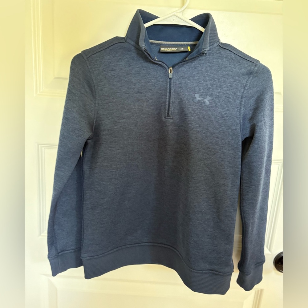Under Armour Boys Medium Sweater Knit Fleece Zip Pullover